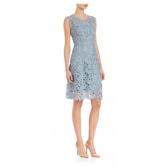 NEW NWT ELIE TAHARI FLORAL GUIPURE LACE SLEEVELESS DRESS 6! - Picture 3 of 11